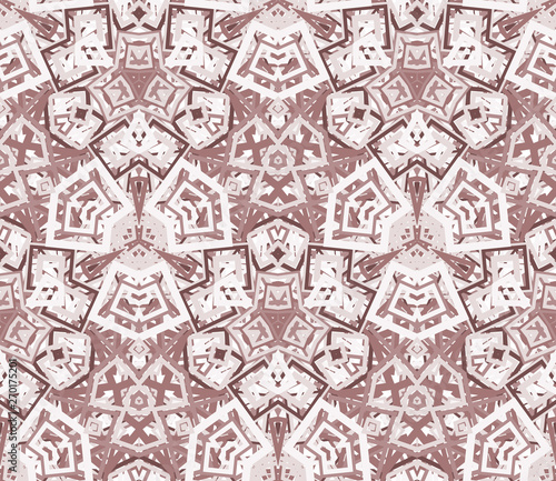 Kaleidoscope seamless pattern. Geometric abstraction on white background. Useful as design element for texture and artistic compositions.
