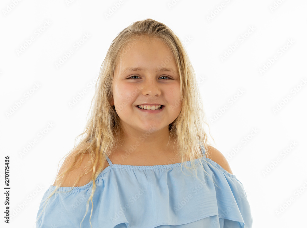 Portrait of a beautiful clever child with a happy, cheerful face looking confident. Human emotions Portrait of a beautiful clever child with a happy, cheerful face looking confident. Human emotions