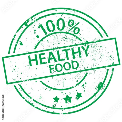 Round stamp - 100% healthy food