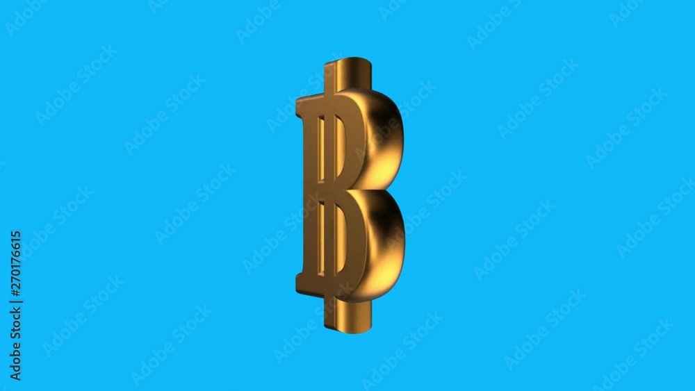 golden Thailand Baht currency sign spinning animation seamless loop on blue background new quality unique financial business animated dynamic motion 4k video stock footage golden Thailand Baht currency sign spinning animation seamless loop on blue background new quality unique financial business animated dynamic motion 4k video stock footage