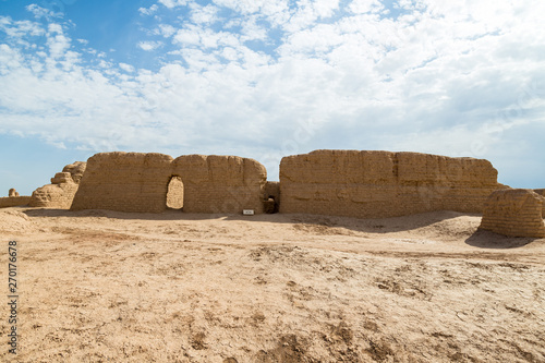 Ruins of Gaochang, Turpan, China. Dating more than 2000 years, Gaochang and Jiaohe are the oldest and largest ruins in Xinjiang. photo