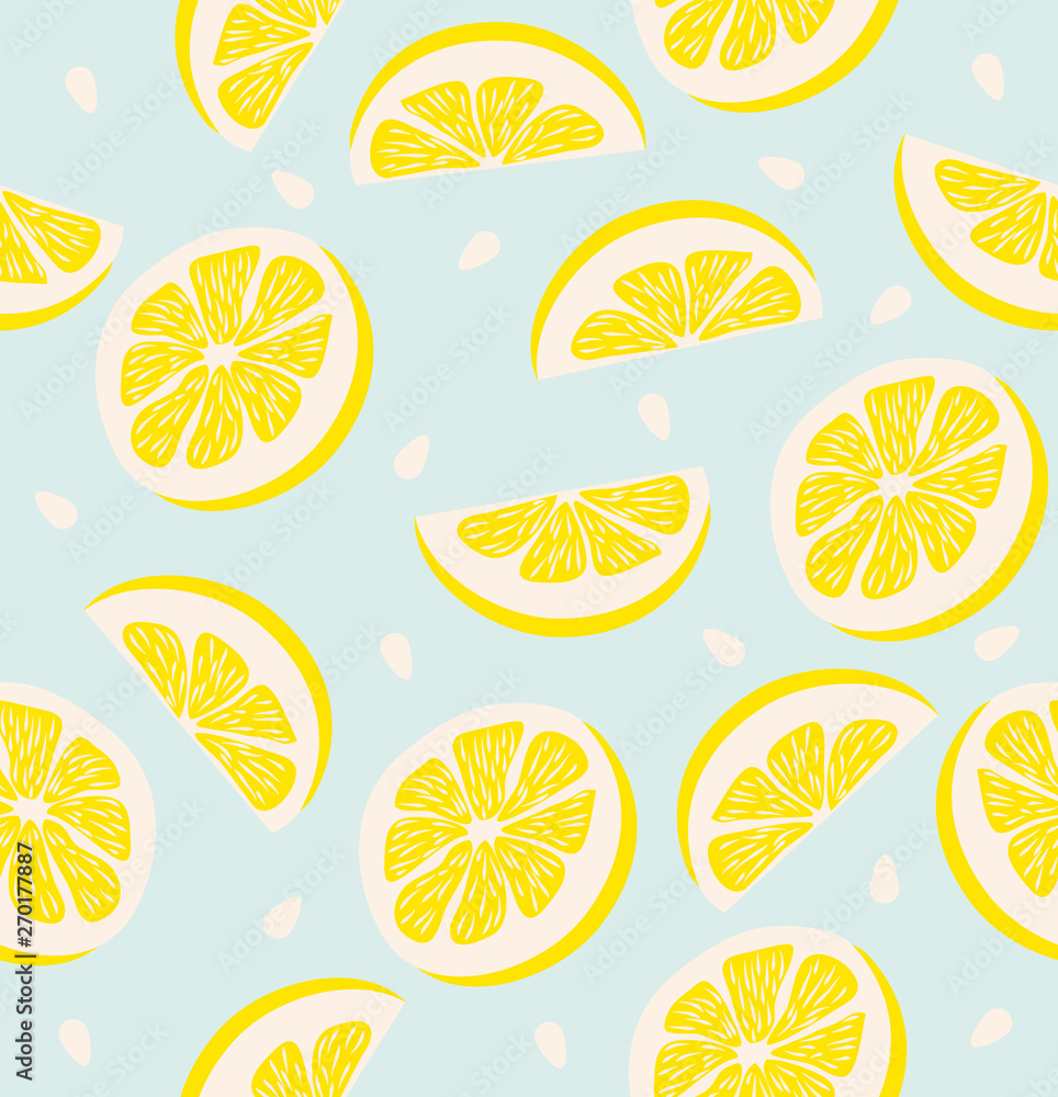 slice of a lemon pattern Seamless background