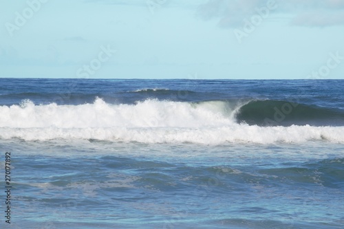 Blue water and rough white wave so typical for the Australian ocean 