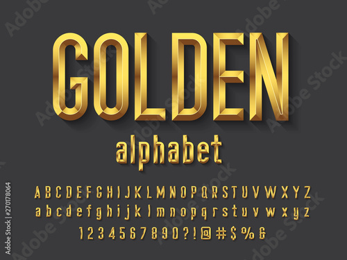 Chisel style alphabet design with uppercase, lowercase, number and symbols