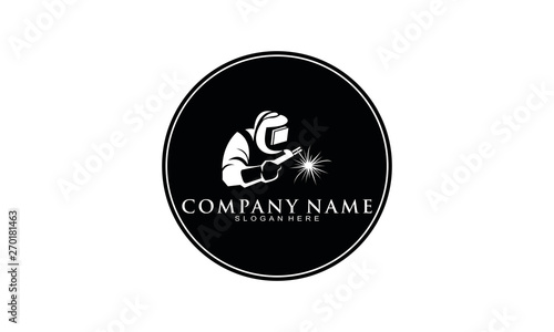 Work man silhouette logo