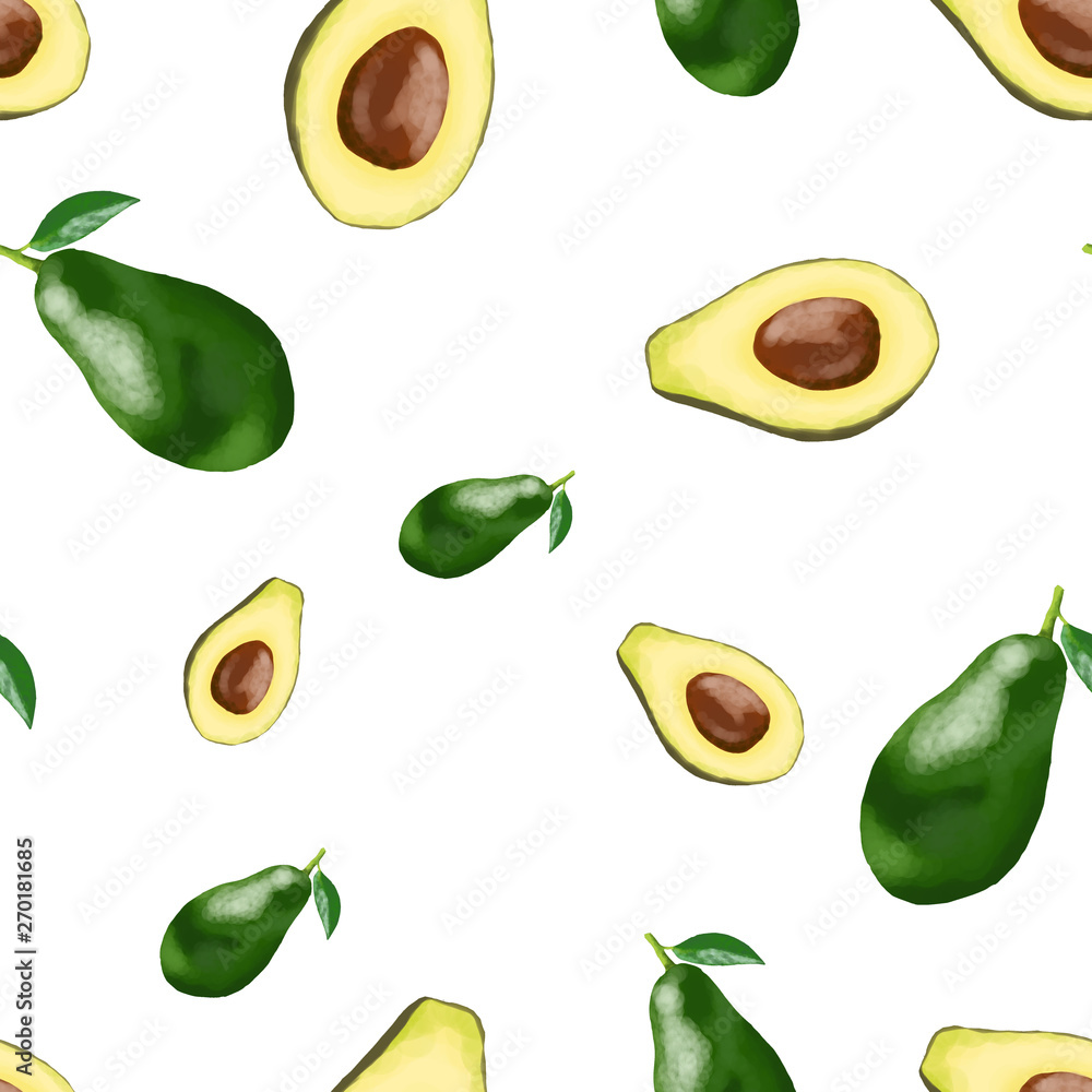 Avocado pattern. Bright tasty avocado. Avocado pattern. Bright tasty avocado.