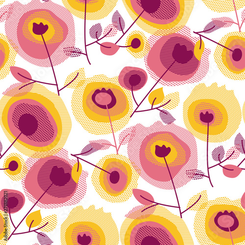 Abstract flourishing garden...