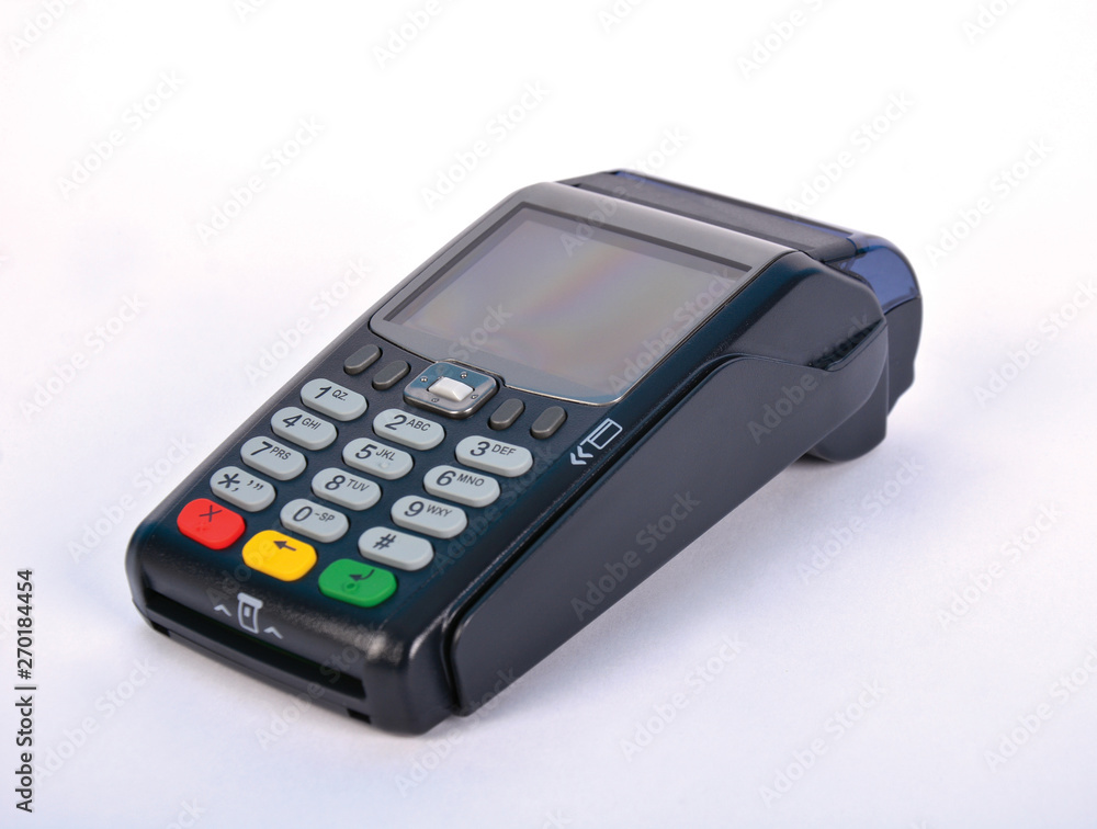 POS Payment GPRS Terminal, isolated on white POS Payment GPRS Terminal, isolated on white