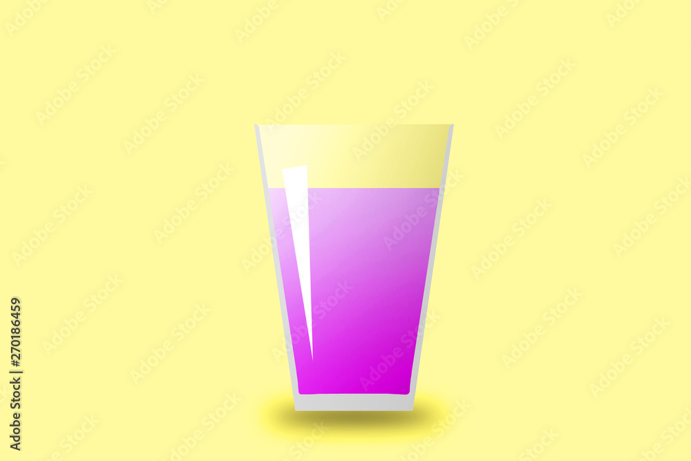 Illustration of grape juice in a glass cup. グラスに入ったグレープジュースのイラスト Illustration of grape juice in a glass cup. グラスに入ったグレープジュースのイラスト