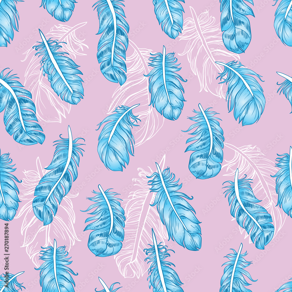 Seamless pattern with feathers Seamless pattern with feathers