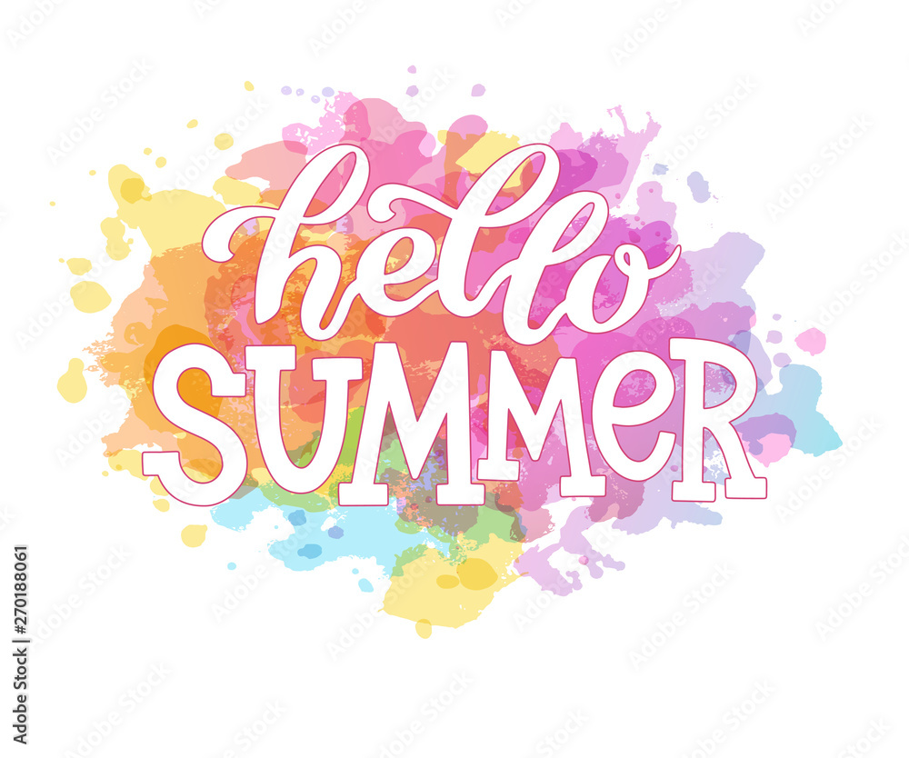 Hello summer lettering Hello summer lettering