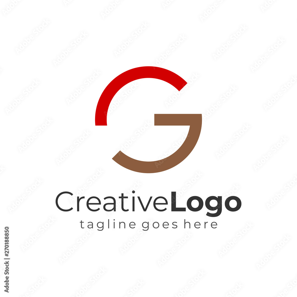 Red Brown Abstract Circular Initial Letter G Business Logo Flat Vector Design Red Brown Abstract Circular Initial Letter G Business Logo Flat Vector Design