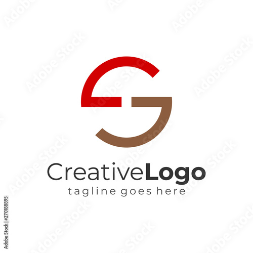 Free Download Red Brown Abstract Circular Initial Letter G and S Business Logo Flat Vector Design - GFXLoad