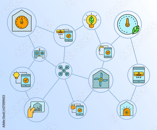 Wallpaper Mural smart home, home automation and home appliance concept network Torontodigital.ca