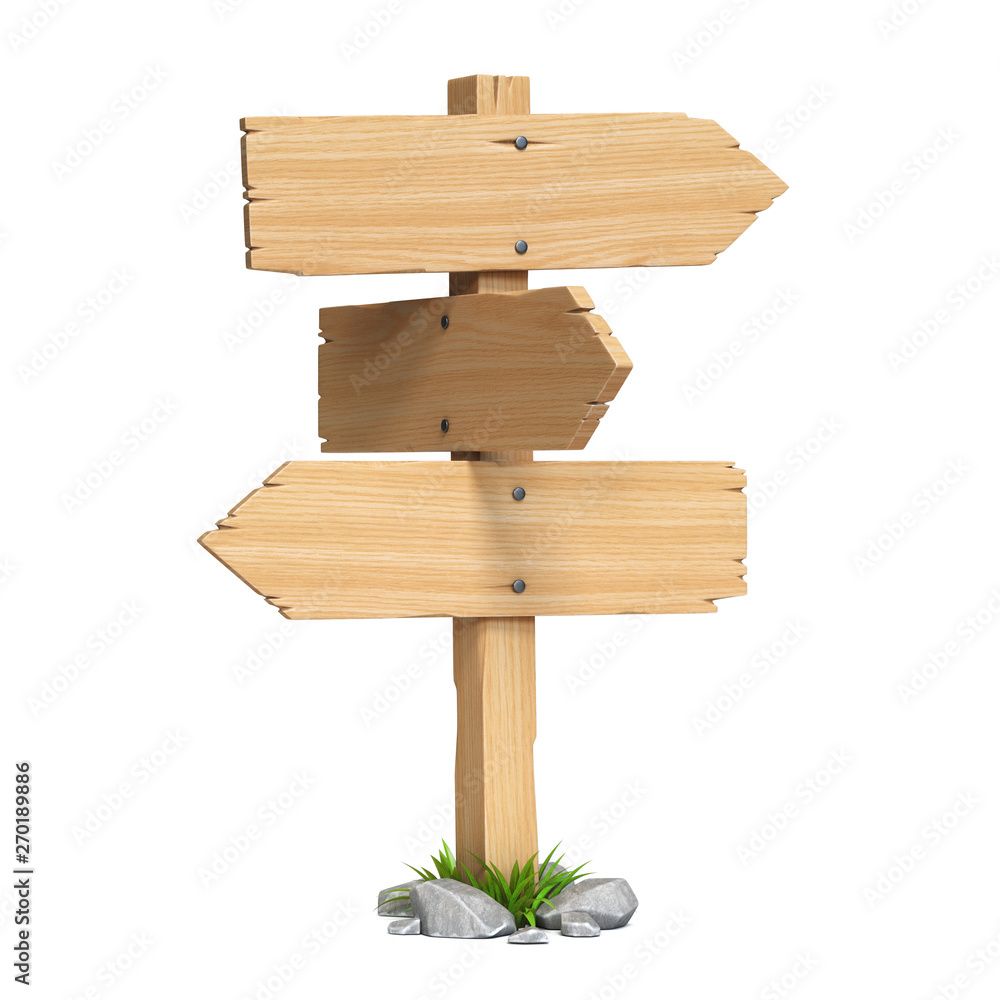 Signpost, signboard, guidepost, wooden road sign 3d rendering Signpost, signboard, guidepost, wooden road sign 3d rendering