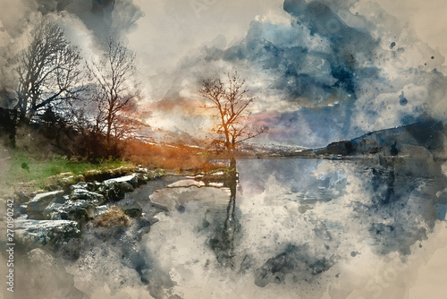 Watercolor painting of Stun...