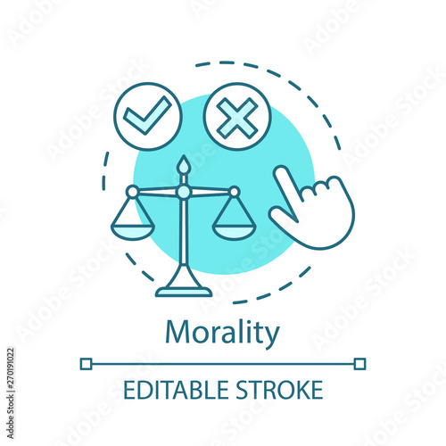 Morality concept icon