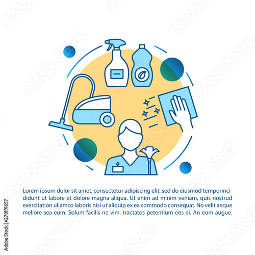 Hotel cleaning article page vector template