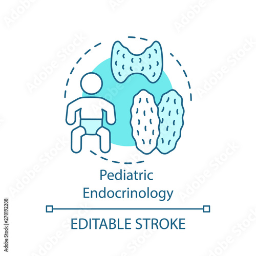 Pediatric endocrinology concept icon