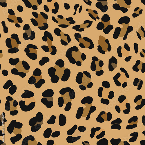 leopard pattern print, vector illustration, background, seamless