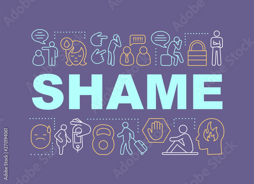 Shame word concepts banner