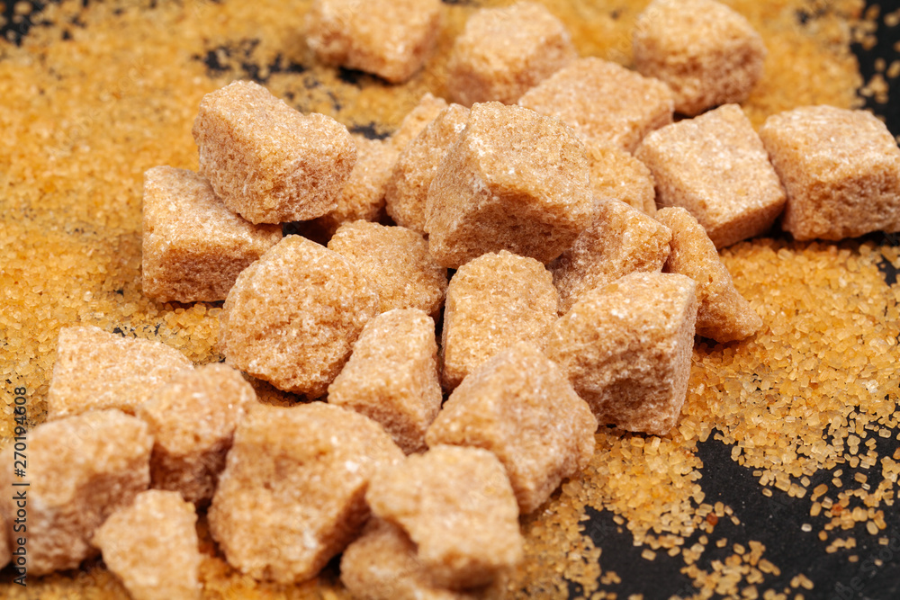 Rock sugar on dark background close up Rock sugar on dark background close up