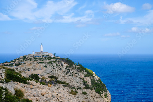 Lighthouse at Cap de Formentor in the Coast of North Mallorca, Majorca, Spain ( Balearic Islands ).