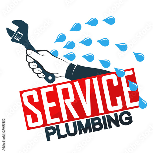 Wrench in hand for plumbing and pipeline repair