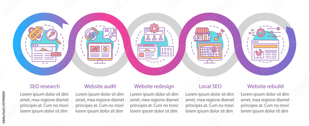 Web consulting, audit vector infographic template Web consulting, audit vector infographic template