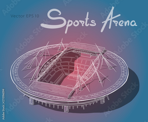 Sketch of the new stadium in Saint-Petersburg.