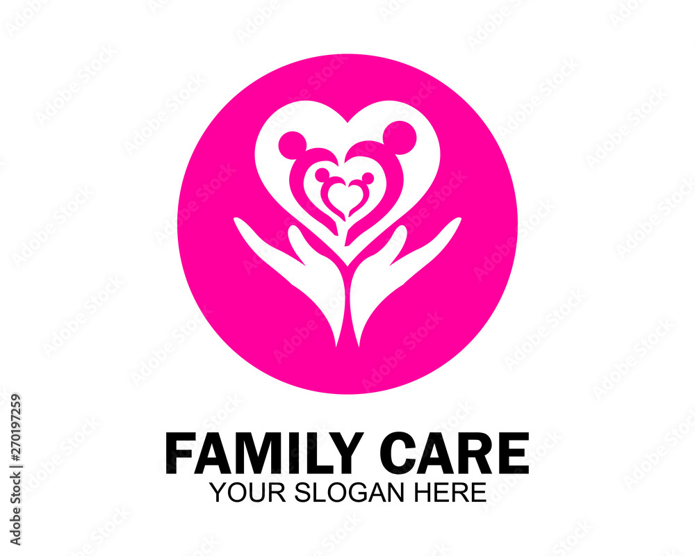 Family care love logo and symbols template Family care love logo and symbols template