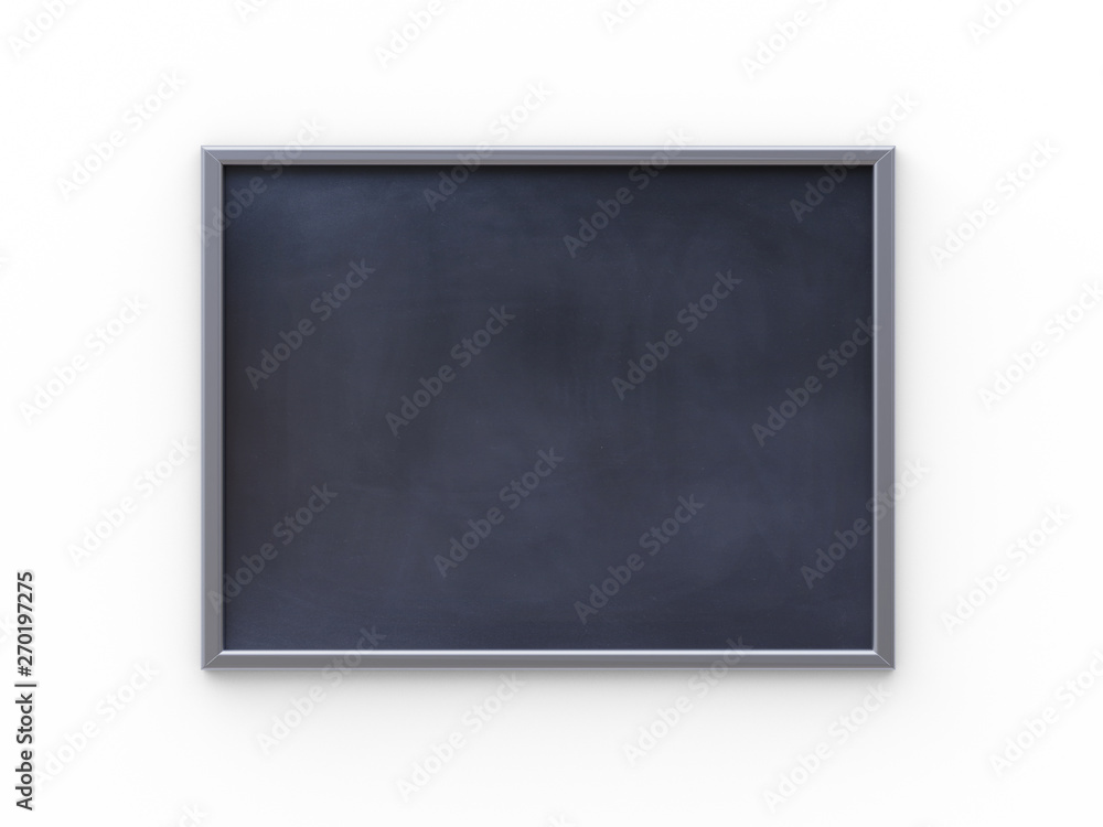 Empty black board (chalkboard) isolated on white - 3D rendering Empty black board (chalkboard) isolated on white - 3D rendering