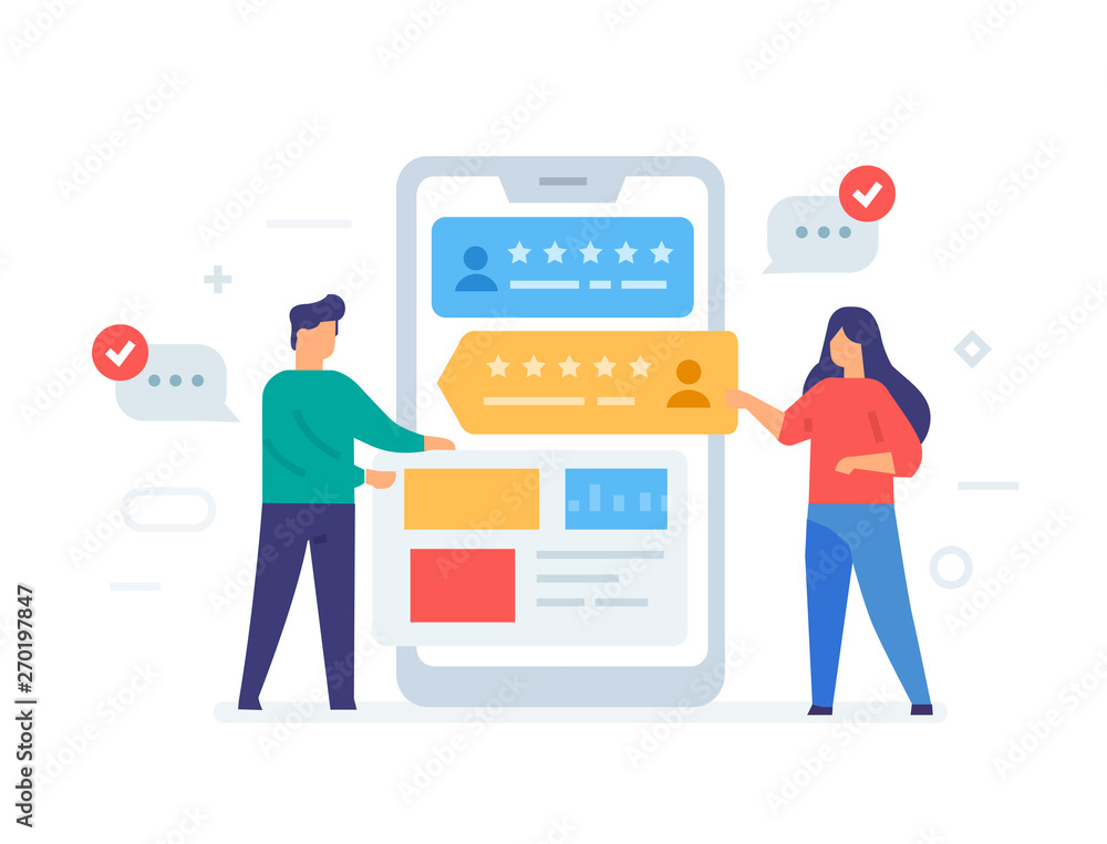 Application design smartphone vector illustration, flat cartoon sms bubbles on mobile phone screen, man person chatting on cellphone with woman isolated Application design smartphone vector illustration, flat cartoon sms bubbles on mobile phone screen, man person chatting on cellphone with woman isolated