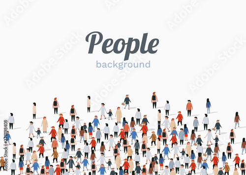 Large group of people on white background. People communication concept.