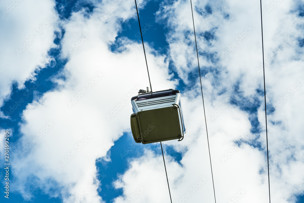 Suspension Cable Car against the sky Suspension Cable Car against the sky
