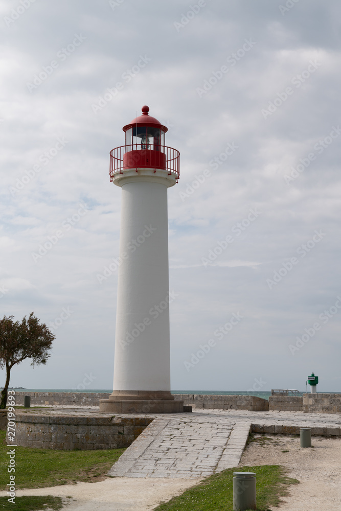 Phare de Saint Martin is lighthouse in the Ile de Re island in France