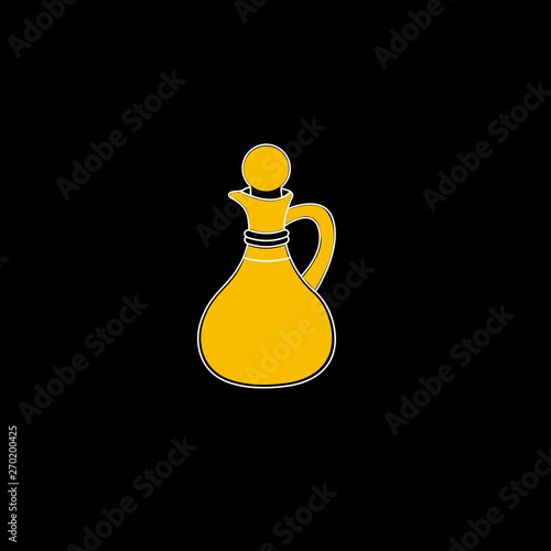 Healthy and organic food concept represented by Water bootle icon. isolated and flat illustration