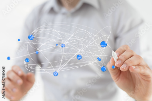 connection concept 3d networking tech
