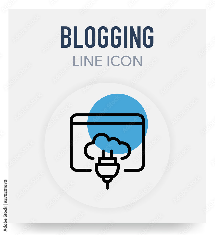 Blogging Line Icon Blogging Line Icon