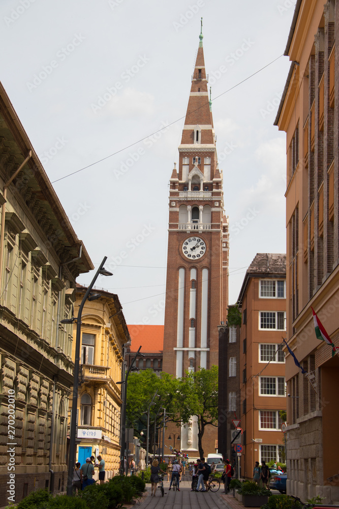 Beautiful architecture of Szeged city in Hungary