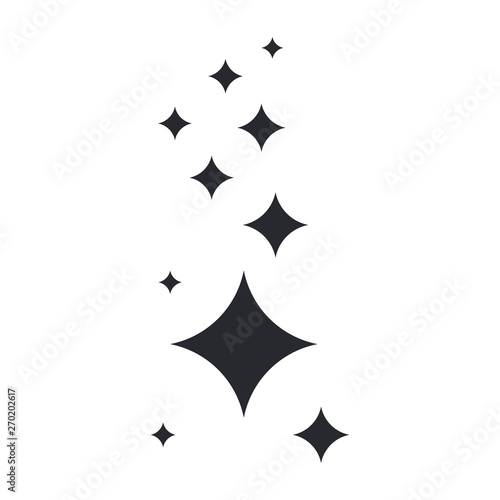 Shine sparkles stars. Clean star icon. Cleaning  fresh  hygiene and shine symbol. Template design for web site  logo  app  UI.