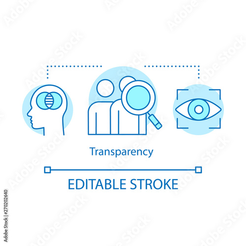 Transparency concept icon