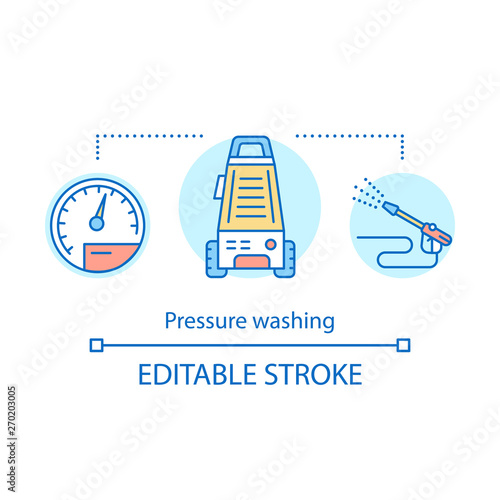 Pressure washing concept icon