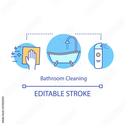 Bathroom cleaning concept icon