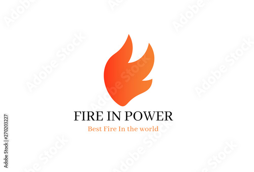 Fire Flame Logo - Red fire flat icons and pictograms isolated on white background for danger concept logo