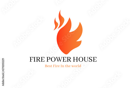 Fire Flame Logo - Red fire flat icons and pictograms isolated on white background for danger concept logo