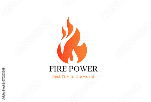 Fire Flame Logo - Red fire flat icons and pictograms isolated on white background for danger concept logo