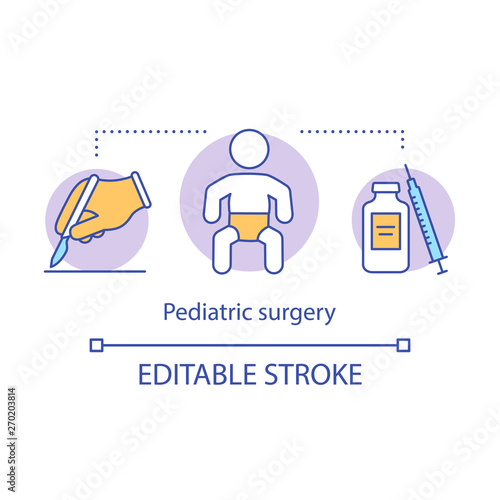 Pediatric surgery concept icon photo