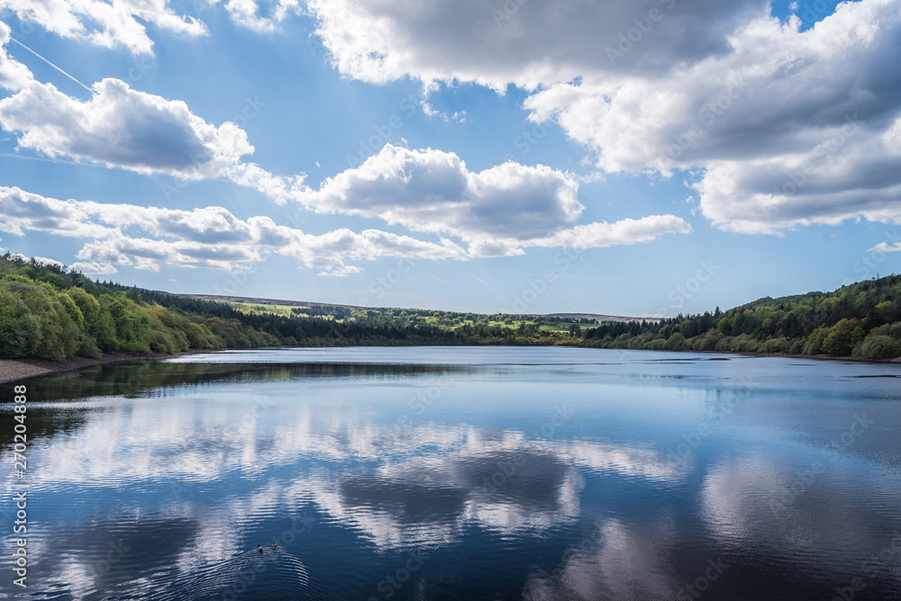 Blue lake in the mountains