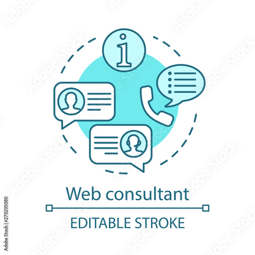Web consultant concept icon